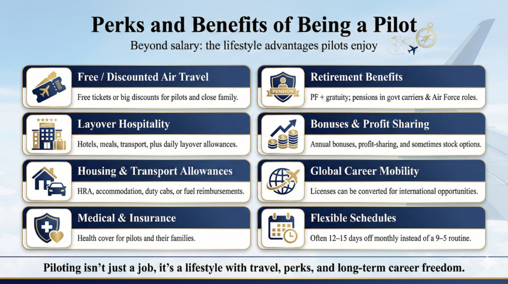 Perks and benefits of being a pilot in India