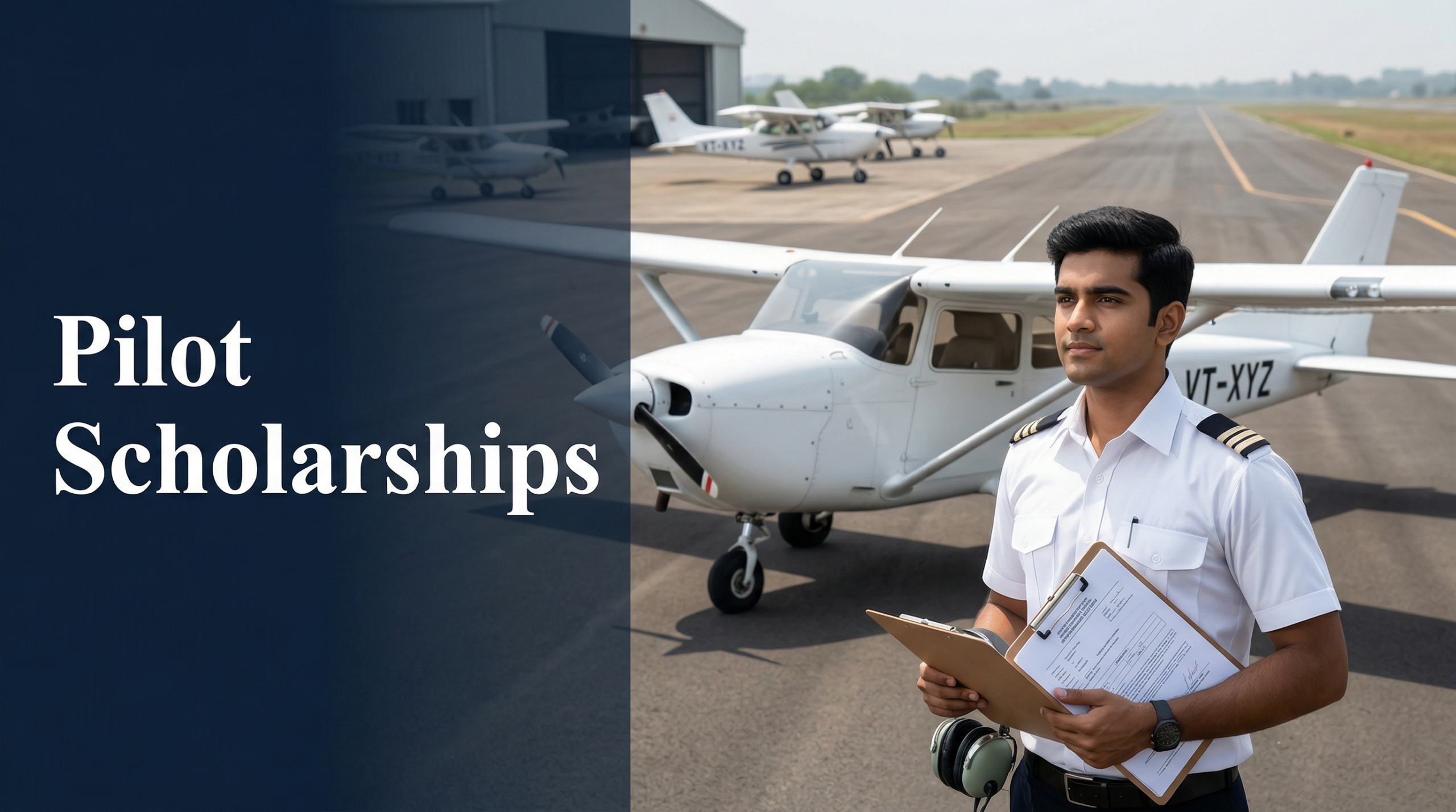 VFTI aviation banner with aircraft and trainee