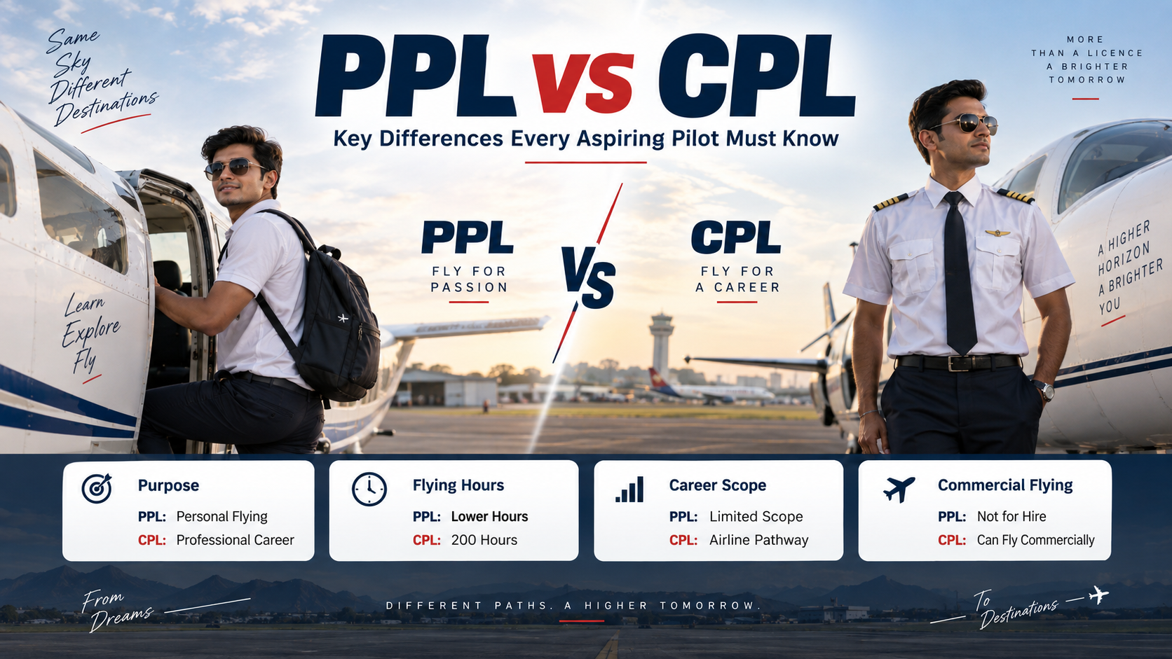 PPL vs CPL: Key Differences Every Aspiring Pilot Must Know